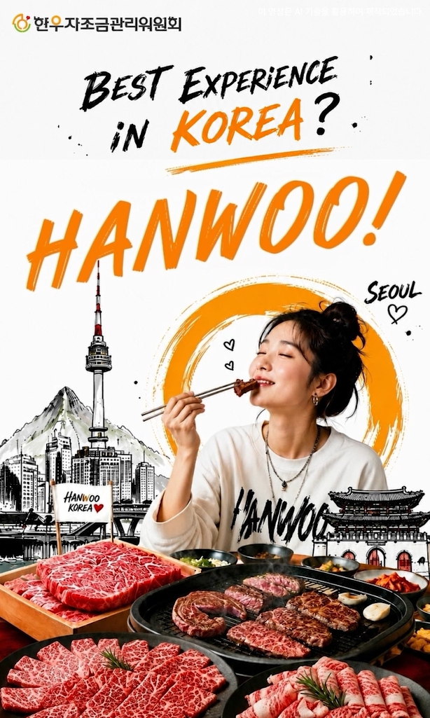 한우자조금관리위원회 제공 외국인 관광객 대상 옥외광고 사진